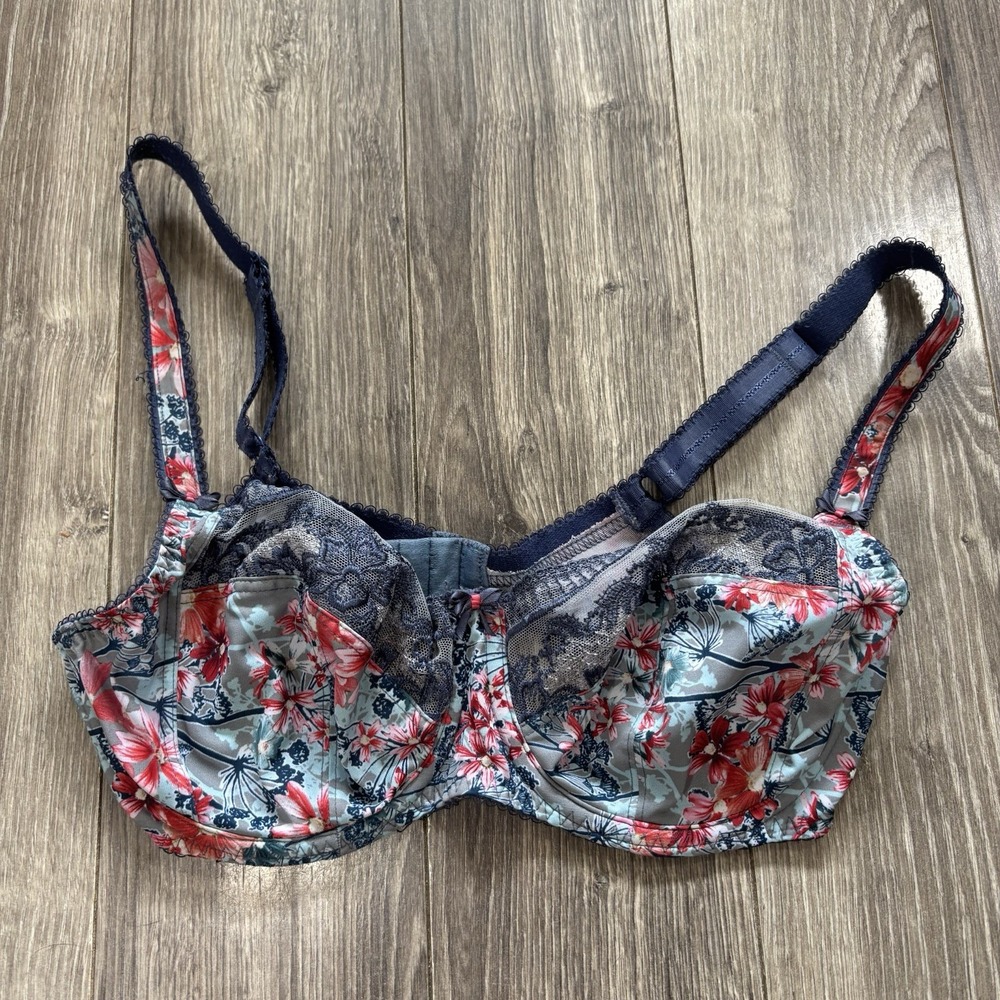 Fantasie Laura Underwire Side Support Bra Floral Adjustable Straps 32DDD